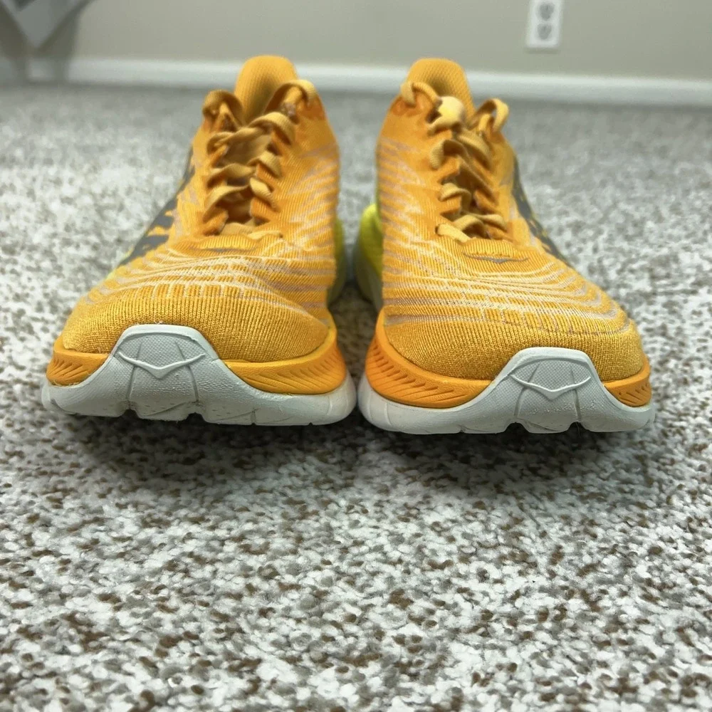 Hoka One One Mach 5 Shoes Mens Size 7.5 Orange Running Sneakers Cushioned‎